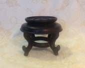 Chinese 3 quot stand pedestal rosewood wood wooden for plant vase sculpture figurine planter base Asian bohemian boho chic home decor