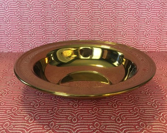 Change Holder Home Decor Brass Bowl with Decorative Handle Trinket Dish
