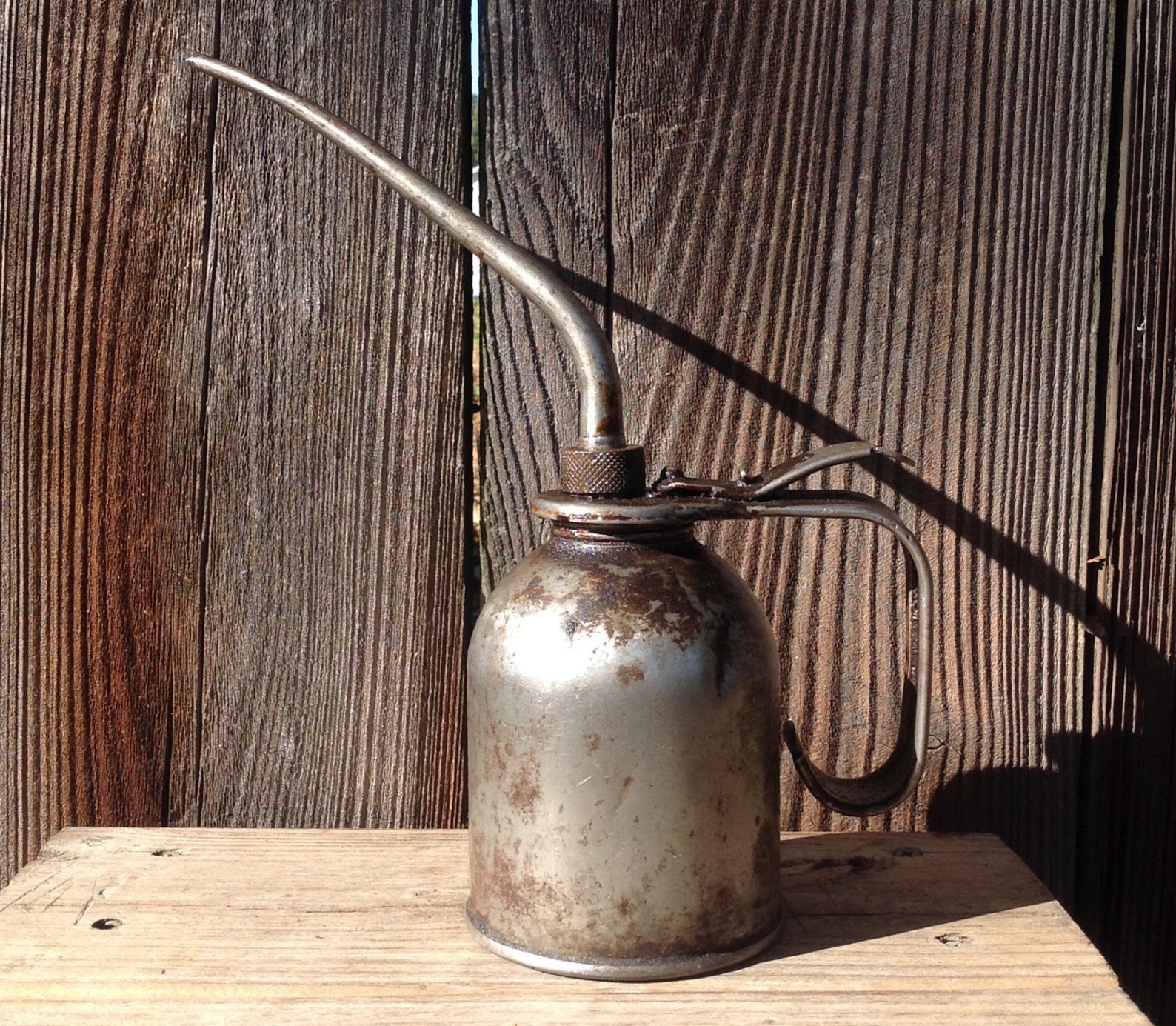 Antique Eagle oil can pumper oiler greaser rusty metal Etsy