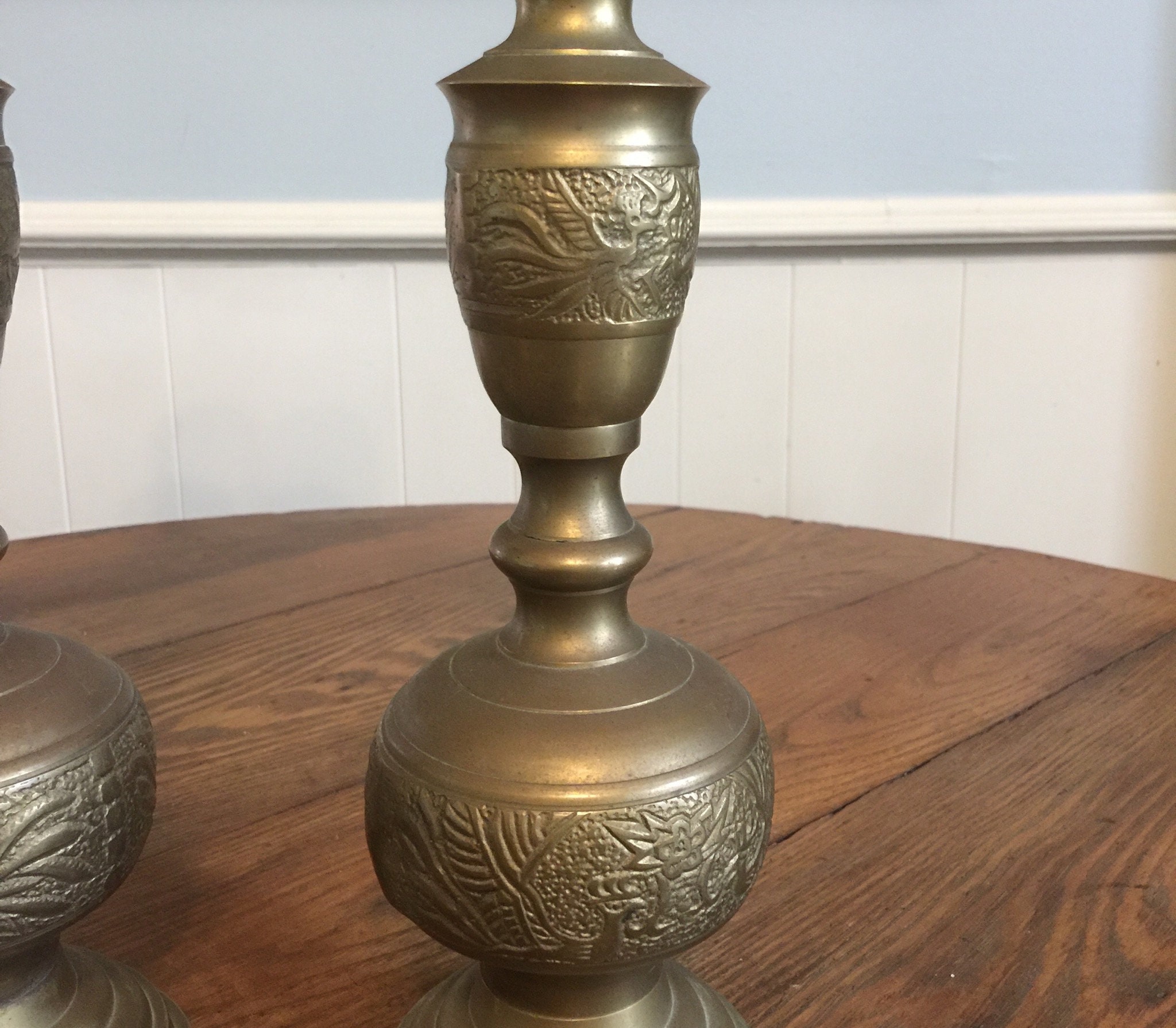 Combine altos candelabros de latón altar pilar candelabros | Etsy