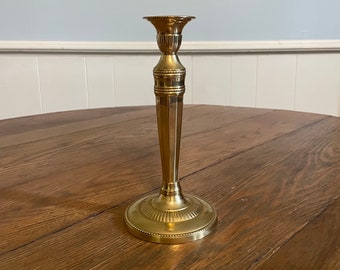 7.75” tall brass candlestick candleholder candle holder bohemian boho country cottage style home decor