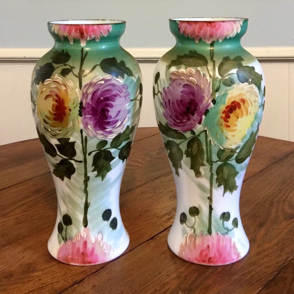 Antique Mantel Vases Etsy