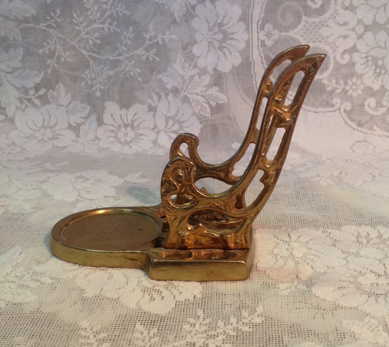 Andrea by Sadek ornate brass tea cup and saucer display stand Etsy