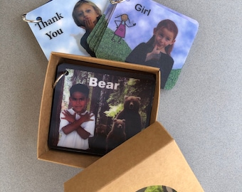 ASL Lenticular Flashcards: American Sign Language flashcards - 45 Signs(words)