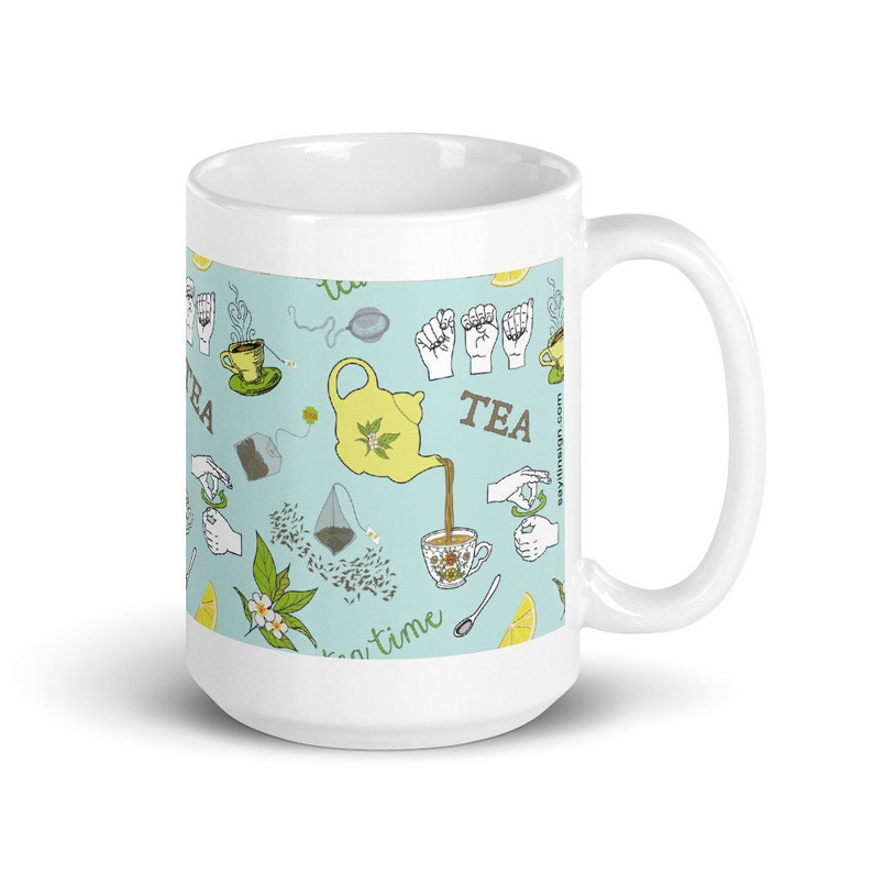 ASL Tea Mug Sign Language Mug Sign Language Gift Tea Mug Etsy