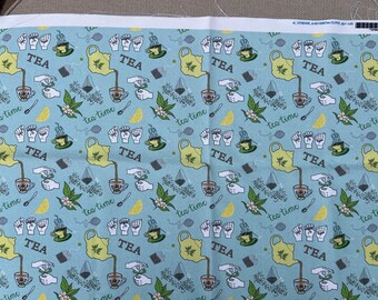 ASL Tea - Fat Quarter /Linen Cotton Canvas