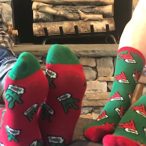 Christmas ILY Socks, Mismatch Option Too, Sign Language Socks, I Love ...