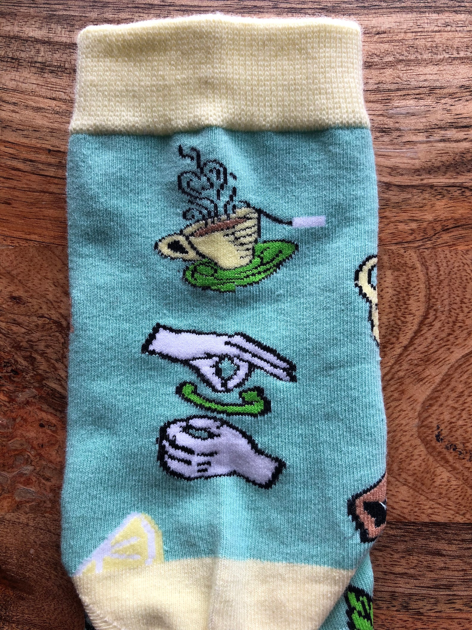 ASL Tea Socks Sign Language Socks ASL Socks Socks Sign Etsy