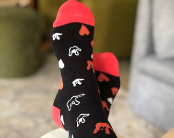 ASL I Love You Socks: Sign Language Socks