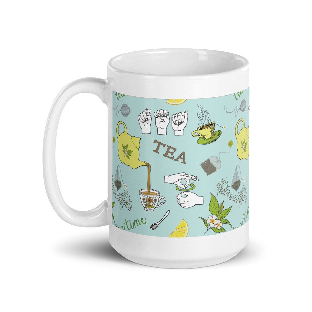 ASL Tea Mug Sign Language Mug Sign Language Gift Tea Mug Etsy