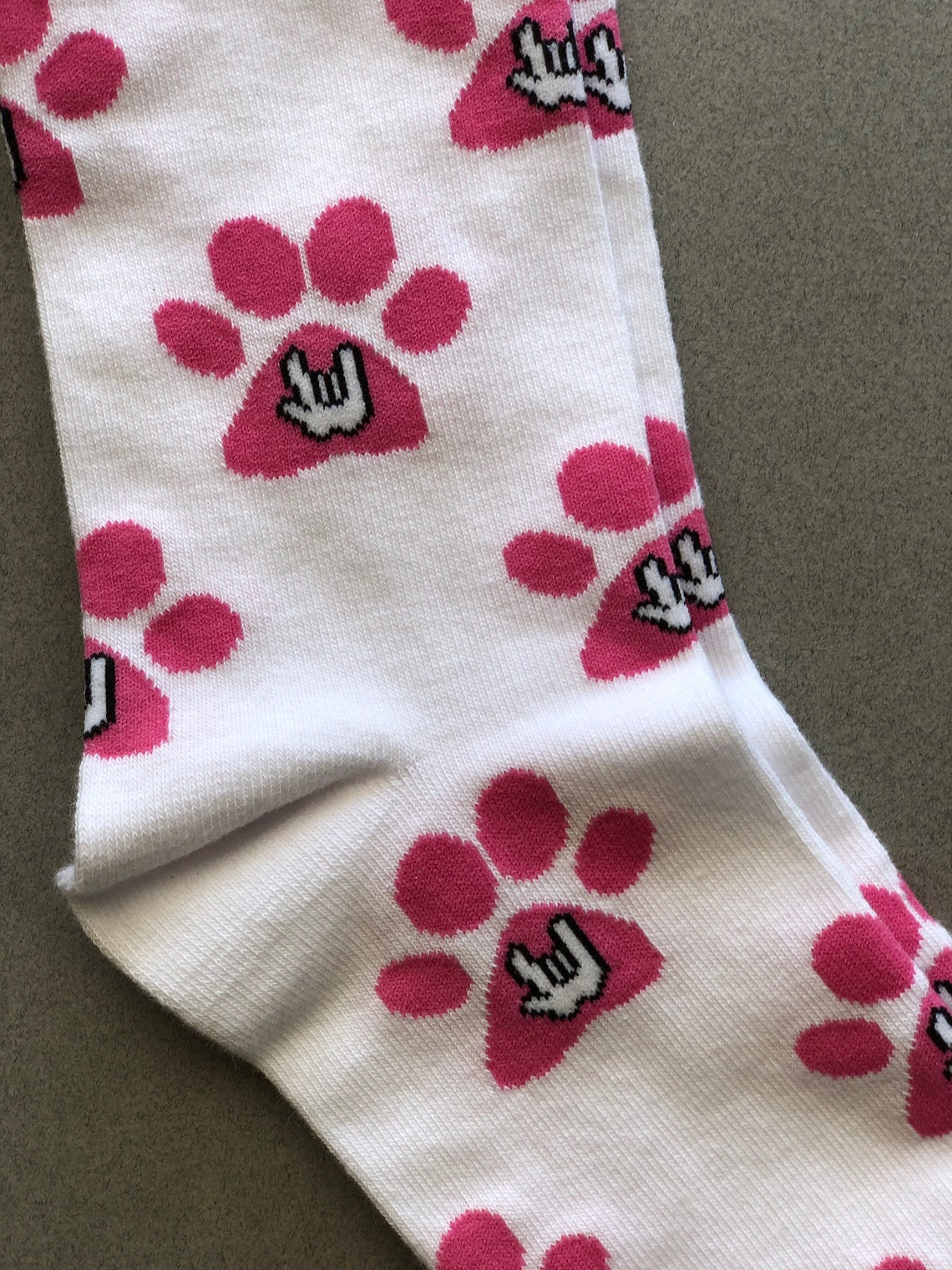 ASL Socks I Love Dog socks Dog socks sign language socks Etsy