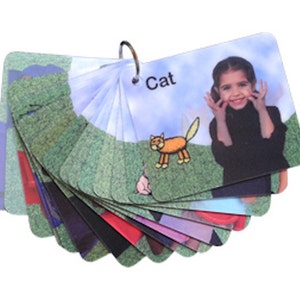 Early Signs Flashcards, ASL flashcards, sign language flashcards, ASL gift, pre-school sign language, kindergarten flashcards