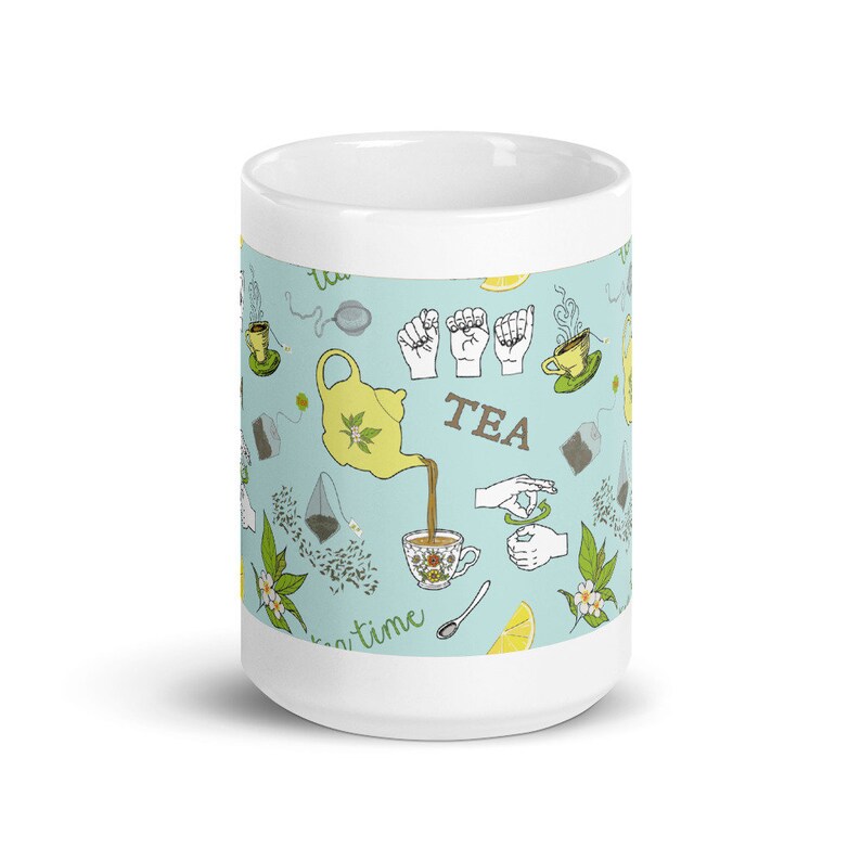 ASL Tea Mug Sign Language Mug Sign Language Gift Tea Mug Etsy