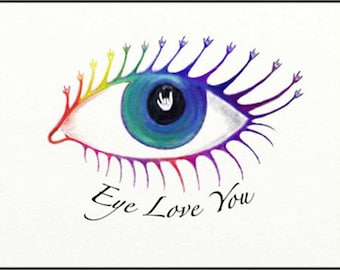 Eye Love You greeting card in ASL