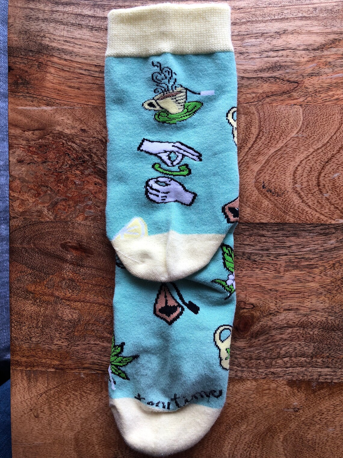 ASL Tea Socks Sign Language Socks ASL Socks Socks Sign Etsy