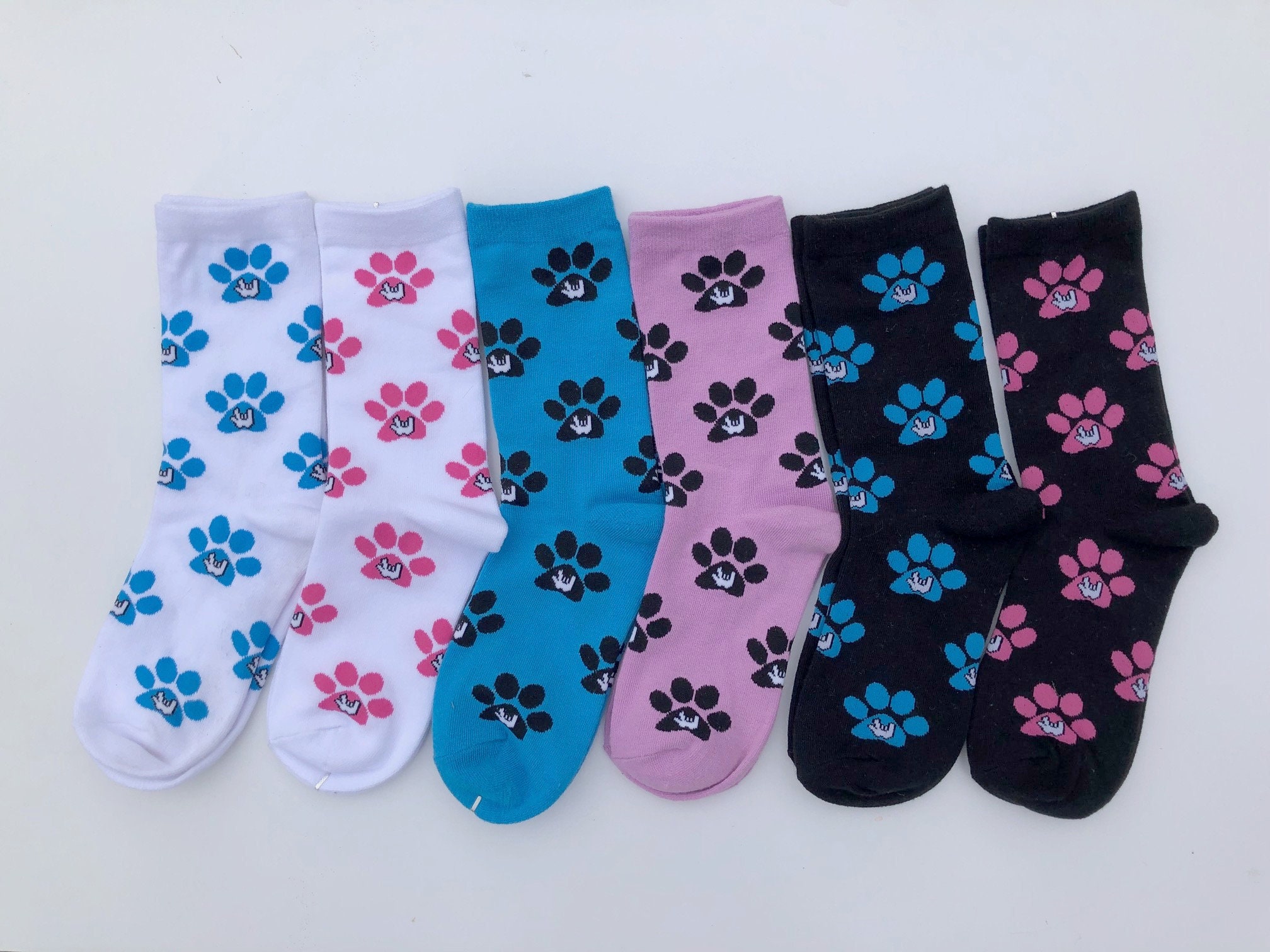 ASL Socks I Love Dog Socks Dog Socks Sign Language Socks Etsy