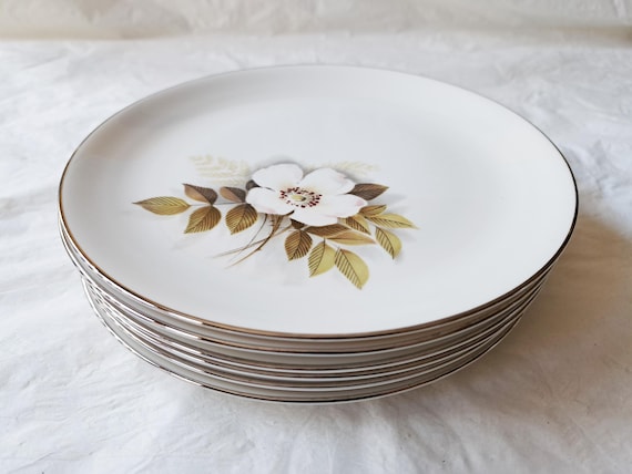 Set of 6 Nancy Prentiss Fine China IVORY ROSE 8