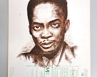 Litografía de Ernst Dreyfuss de 14 x 9,75 pulgadas, "Ahmad Jamal, el músico" (1961), n.° 15 de 148.