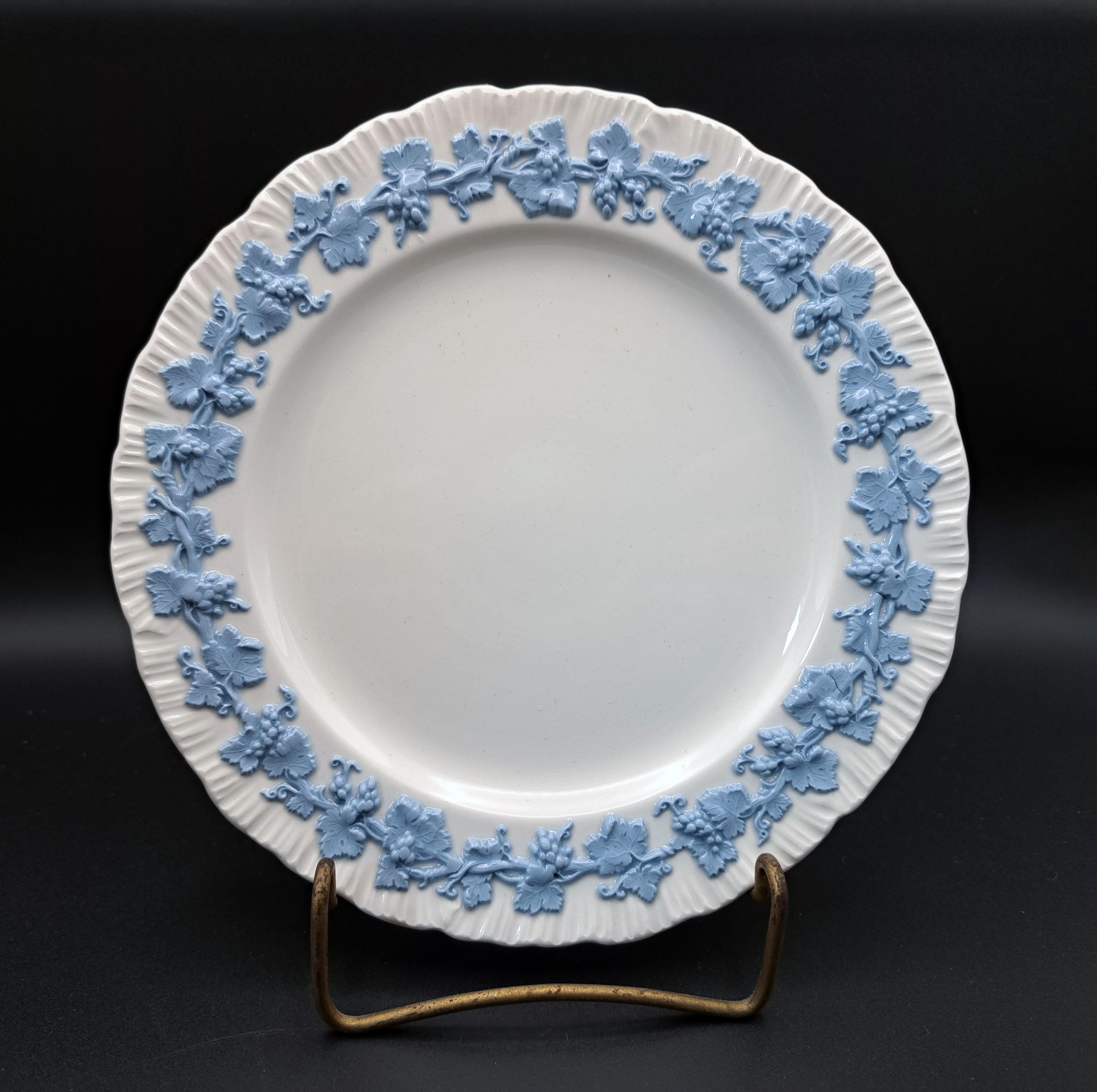 ウェッジウッド エンボス加工 クイーンズウェア ラベンダー（ブルー