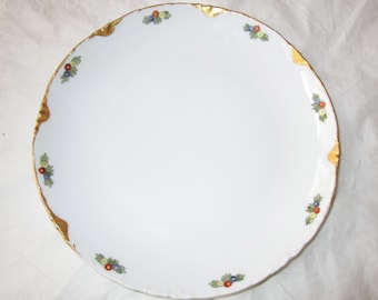 Antique Rosenthal Bavaria VERSAILLES 8-7/8&quot; Coupe Soup Bowl, Gold Trim Hand-Painted Flowers, ca. 1890s