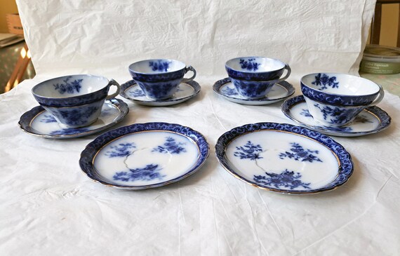 ヘンリー アルコック社 アンティークプレート 英国製 青い花 ヘンリー