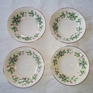Set of 4 Homer Laughlin Eggshell Georgian GREENBRIAR Fruit/Dessert Bowls (1949)