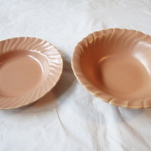 Franziskaner CORONADO Coral 6-3 / 8 &quot;&quot;Müslischüssel UND 6&quot;Rim Obst Dessertschale (ca. 1940er Jahre)&quot;