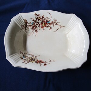 Antique 1887 Ridgways BUCKINGHAM 9&quot; Rectangular Serving Bowl, Aesthetic Movement