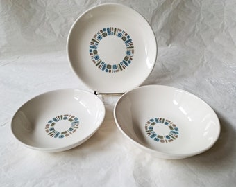 Canonsburg TEMPORAMA 6&quot; Cereal Bowl, 5.5&quot; Fruit/Dessert Bowl, 7.25&quot; Salad Plate (c. 1960)