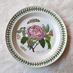 Portmeirion (England) Botanischer Garten SHRUBBY PEONY 10,5 "Speiseteller (c 1990er Jahre)