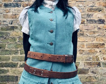Steampunk Pirate Victorian LARP ladies long fronted button up waistcoat