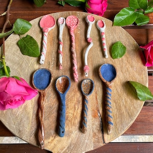 Ceramic Spoons | Pottery Spoons | Photography Props | Tea and Coffee Spoons | Clay Spoons | One of a Kind Spoons | Hand Built Spoons