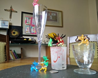 4+ mini burro donkey drink or cake toppers party favor fiesta taco Father's Day of the Dead Mexican pinata filler decorations