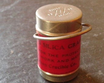 Antique 1909 Joseph Dixon Crucible Co antique vintage mini sample VTG empty paint can industrial history miniature collector birthday gift