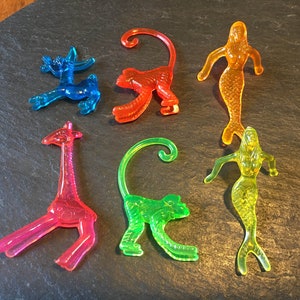 6 mini mermaid animal figurine mix cocktail Sonic drink cake toppers champagne brunch retro party favor mixologist barware bartender gift image 3