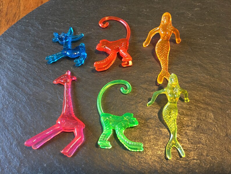 6 mini mermaid animal figurine mix cocktail Sonic drink cake toppers champagne brunch retro party favor mixologist barware bartender gift image 3