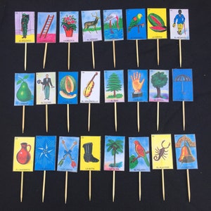 54 loteria tarot cards &/or 10 game boards Mexican gypsy taco fiesta DIY party decor craft gift tag journal art Day of Dead Dia Muertos gift image 6