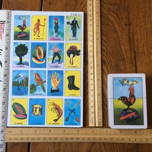 54 loteria tarot cards &/or 10 game boards Mexican gypsy taco fiesta DIY party decor craft gift tag journal art Day of Dead Dia Muertos gift image 2