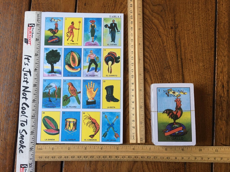 54 loteria tarot cards &/or 10 game boards Mexican gypsy taco fiesta DIY party decor craft gift tag journal art Day of Dead Dia Muertos gift image 2