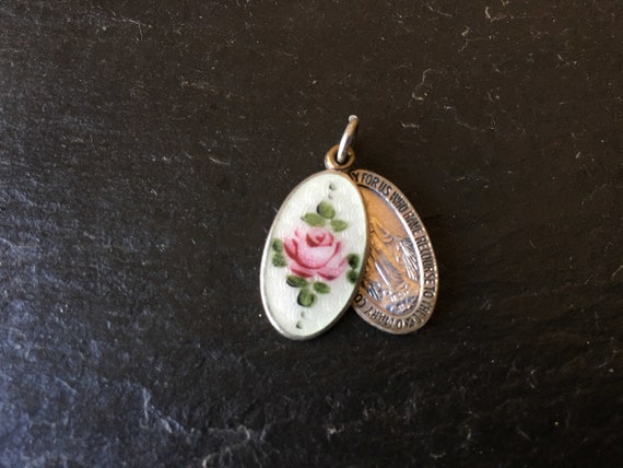 925 Sterling Silver Enameled Flower Slide 925 Sterling Silver Enameled Flower Slide