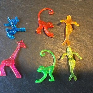 6 mini mermaid animal figurine mix cocktail Sonic drink cake toppers champagne brunch retro party favor mixologist barware bartender gift image 5