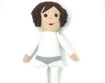 Leia - Handmade Cloth Doll - Galactic Princess Doll