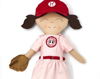 Handmade Cloth Doll - Dottie Kamenshek and  Jo Winter Inspired Dolls - A League of Their Own Dolls