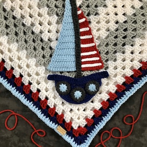 Baby blanket/ baby shower gift/ gift/ baby/ newborn/ baby boy/ baby girl/ toddler/ crochet/ gender neutral/ nautical/ sailboat