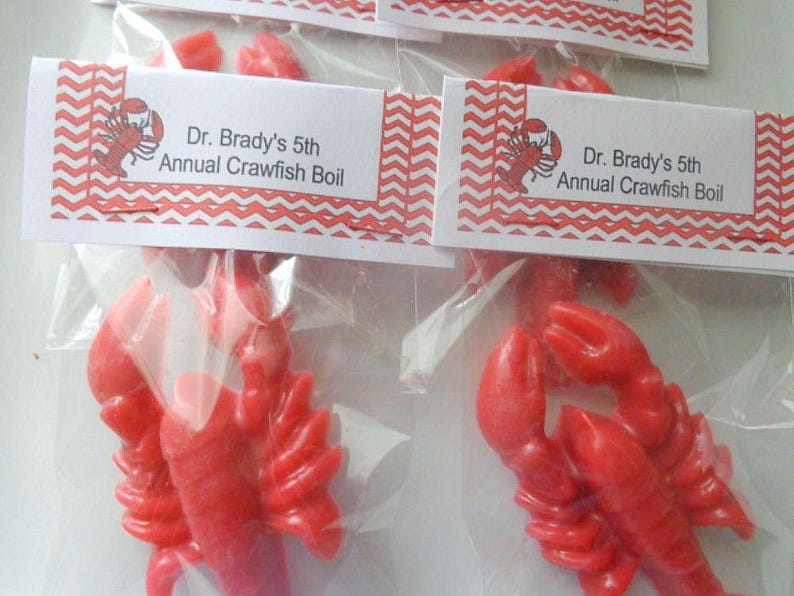 Crawfish Soap Party Favors: Southern Wedding, Anniversary, Birthday (Set of 10)