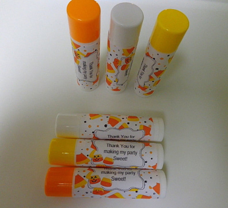 20 Candy Corn Lip Balm Favors Special Occasion Favors Fall Favors Birthday Parties Party Favors