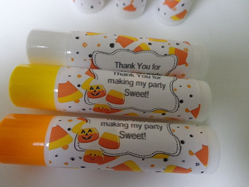 20 Candy Corn Lip Balm Favors Special Occasion Favors Fall Favors Birthday Parties Party Favors