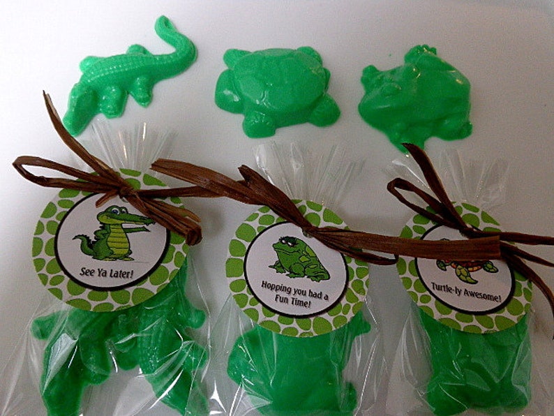 10 Reptile Party Favors Turtle Alligator & Frog Soap Favors Etsy