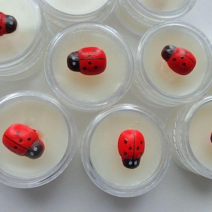 Ladybug Cherry Pie Lip Balm Favors - Set of 10
