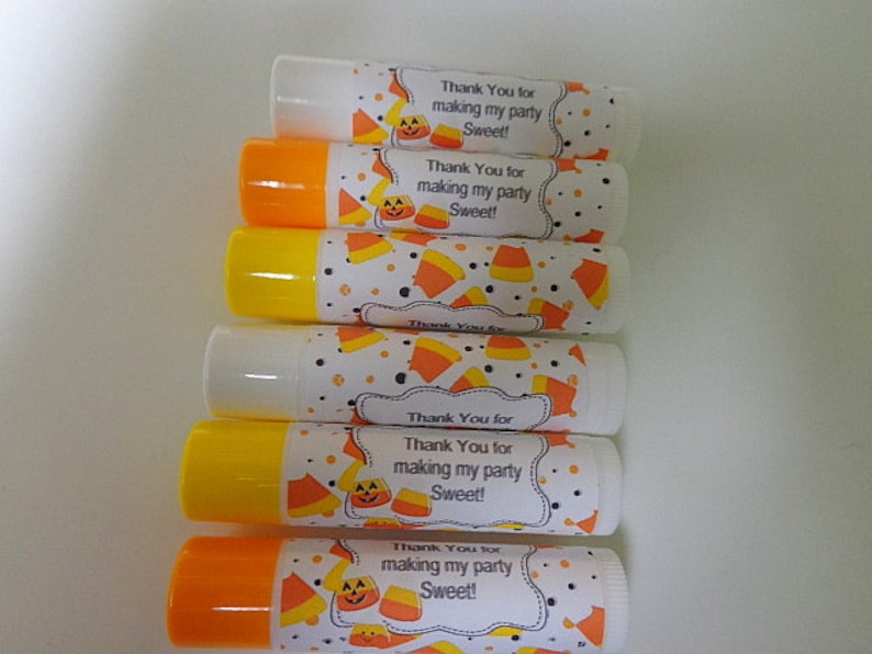 20 Candy Corn Lip Balm Favors Special Occasion Favors Fall Favors Birthday Parties Party Favors